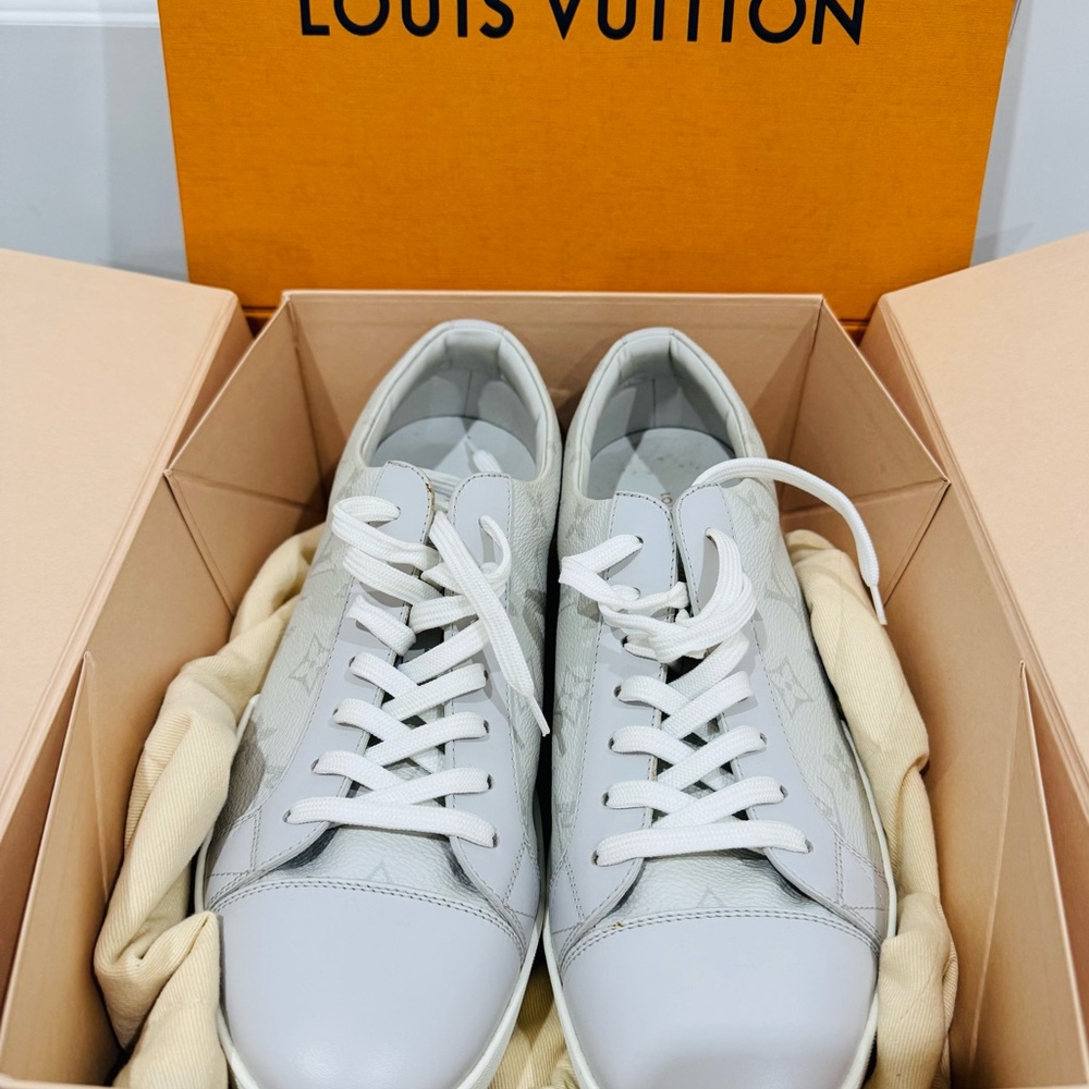 Louis Vuitton Light Gray and White Sneakers